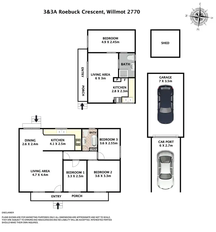 Floorplan of Homely house listing, 3 & 3a Roebuck Crescent, Willmot NSW 2770