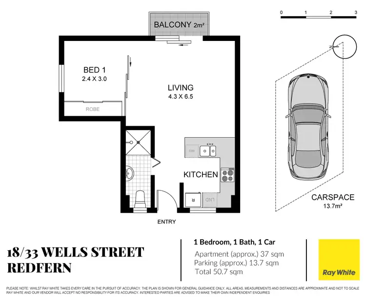 Floorplan of Homely apartment listing, 18/33 Wells Street, Redfern NSW 2016