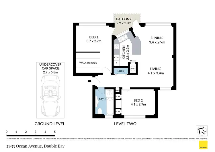 Floorplan of Homely apartment listing, 21/53 Ocean Avenue, Double Bay NSW 2028