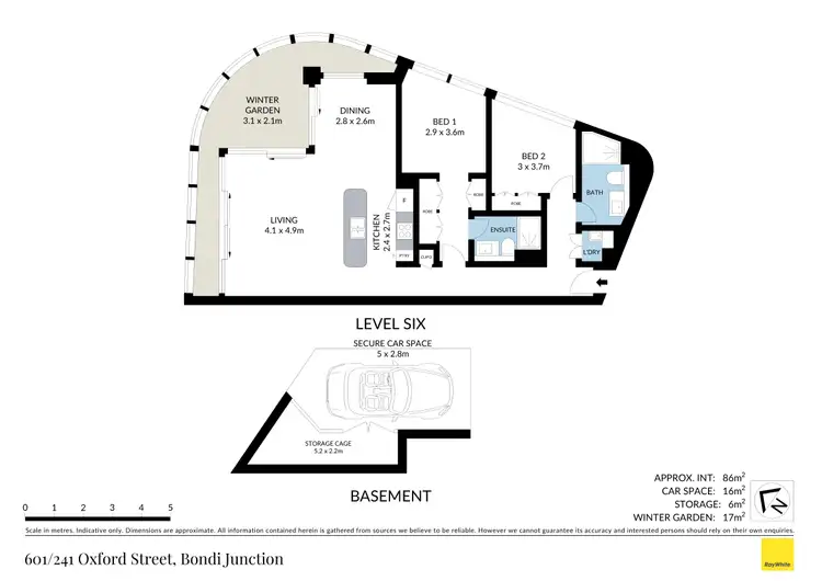 Floorplan of Homely apartment listing, 601/241-245 Oxford Street, Bondi Junction NSW 2022