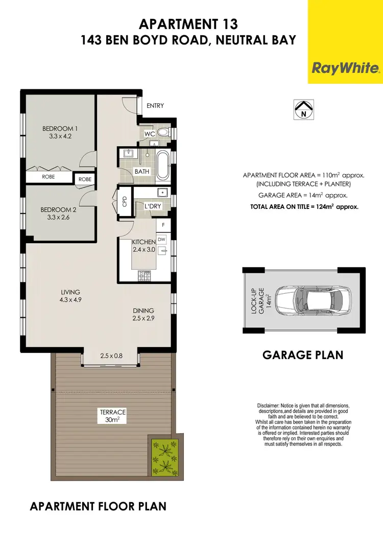 Floorplan of Homely apartment listing, 13/143 Ben Boyd Road, Neutral Bay NSW 2089