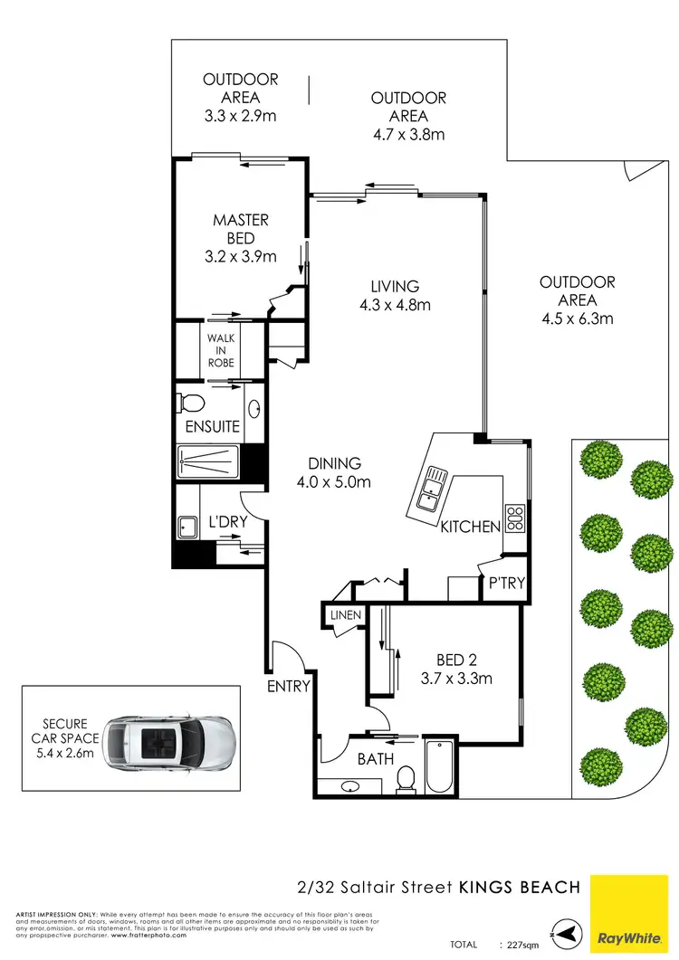 Floorplan of Homely unit listing, Unit 2/32 Saltair Street, Kings Beach QLD 4551