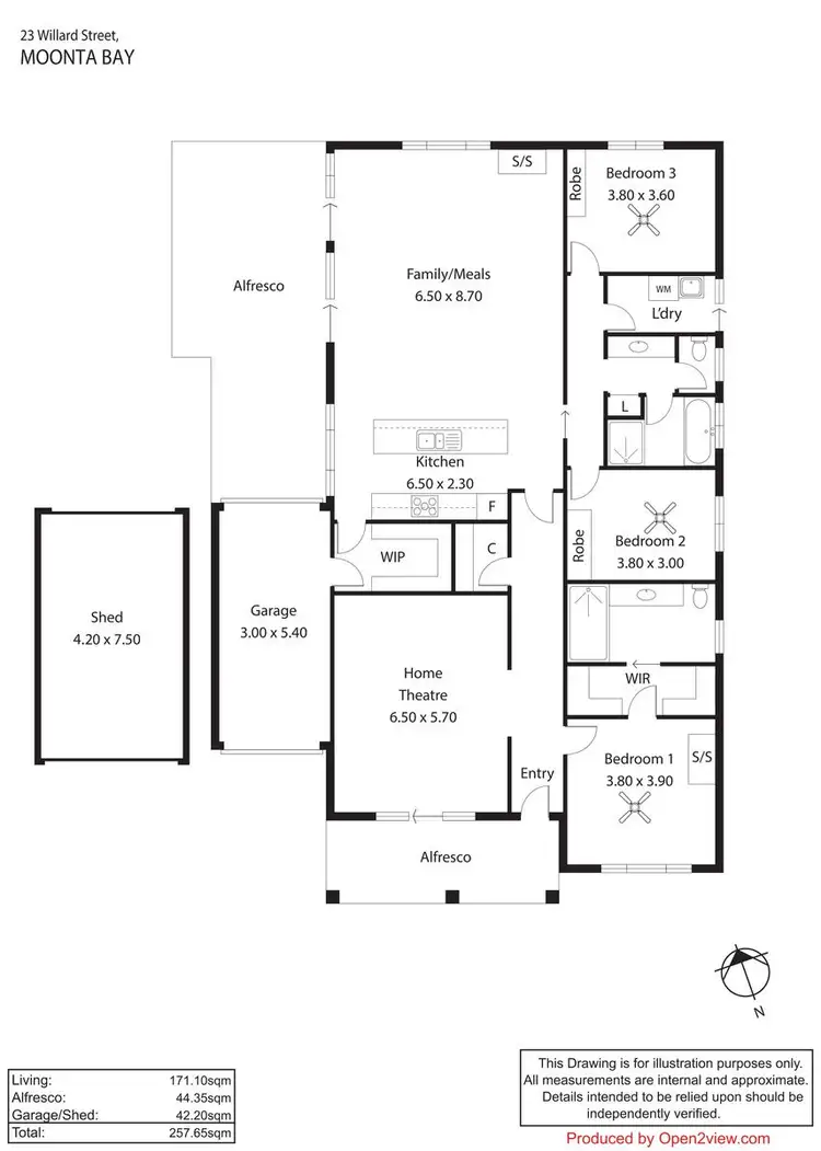 Floorplan of Homely house listing, 23 Willard Street, Moonta Bay SA 5558