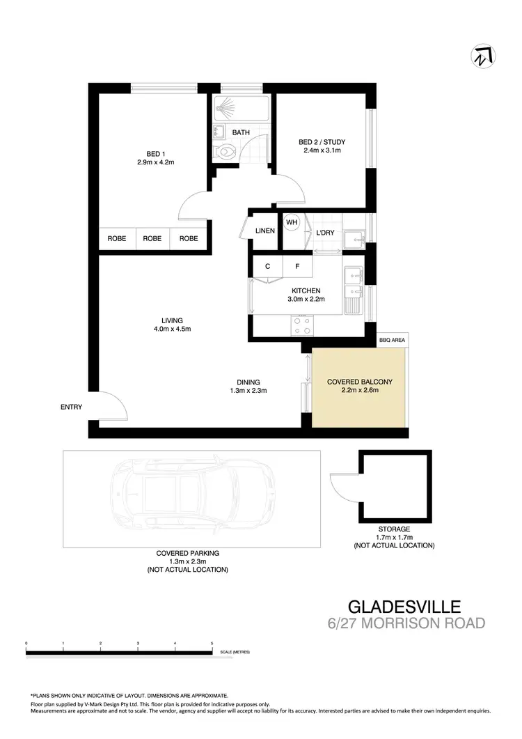 Floorplan of Homely apartment listing, 6/27 Morrison Road, Gladesville NSW 2111