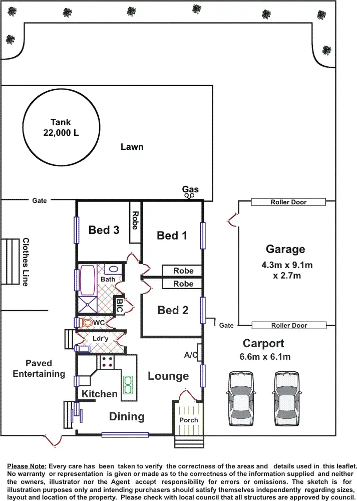 Floorplan of Homely house listing, 7 Franklin Road, Kadina SA 5554
