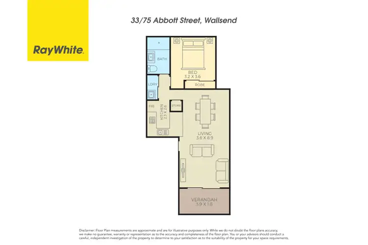 Floorplan of Homely unit listing, 33/75 Abbott Street, Wallsend NSW 2287