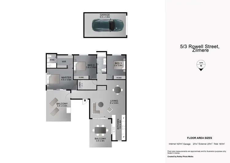 Floorplan of Homely unit listing, 5/3 Rowell Street, Zillmere QLD 4034