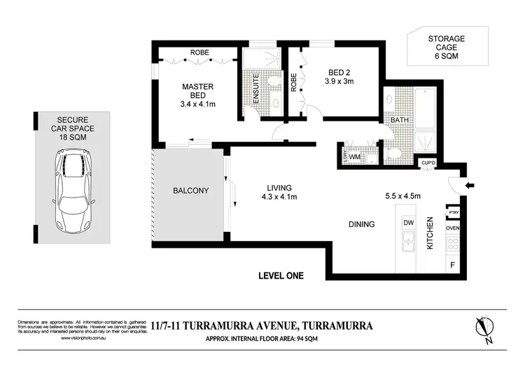 Floorplan of Homely apartment listing, 11/7-11 Turramurra Avenue, Turramurra NSW 2074