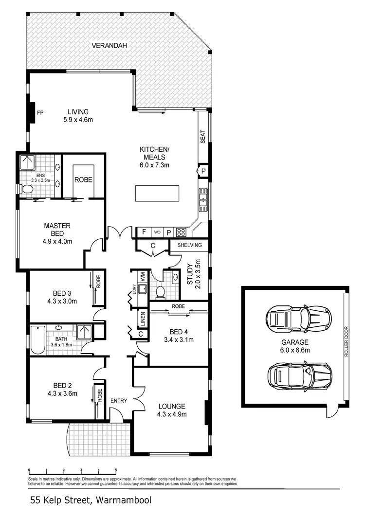 Floorplan of Homely house listing, 55 Kelp Street, Warrnambool VIC 3280
