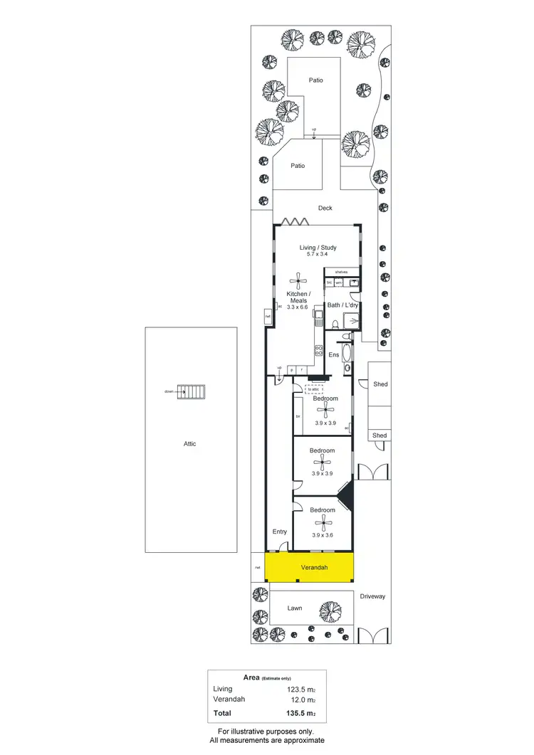 Floorplan of Homely house listing, 12a Darebin Street, Mile End SA 5031
