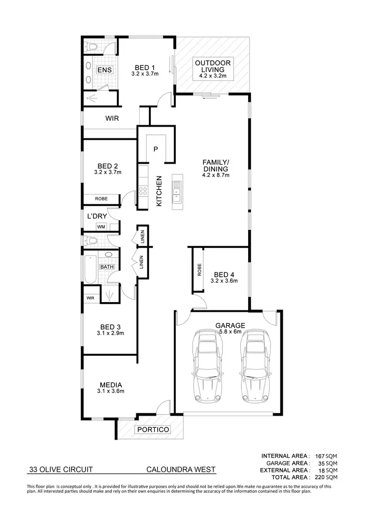Floorplan of Homely house listing, 33 Olive Circuit, Caloundra West QLD 4551