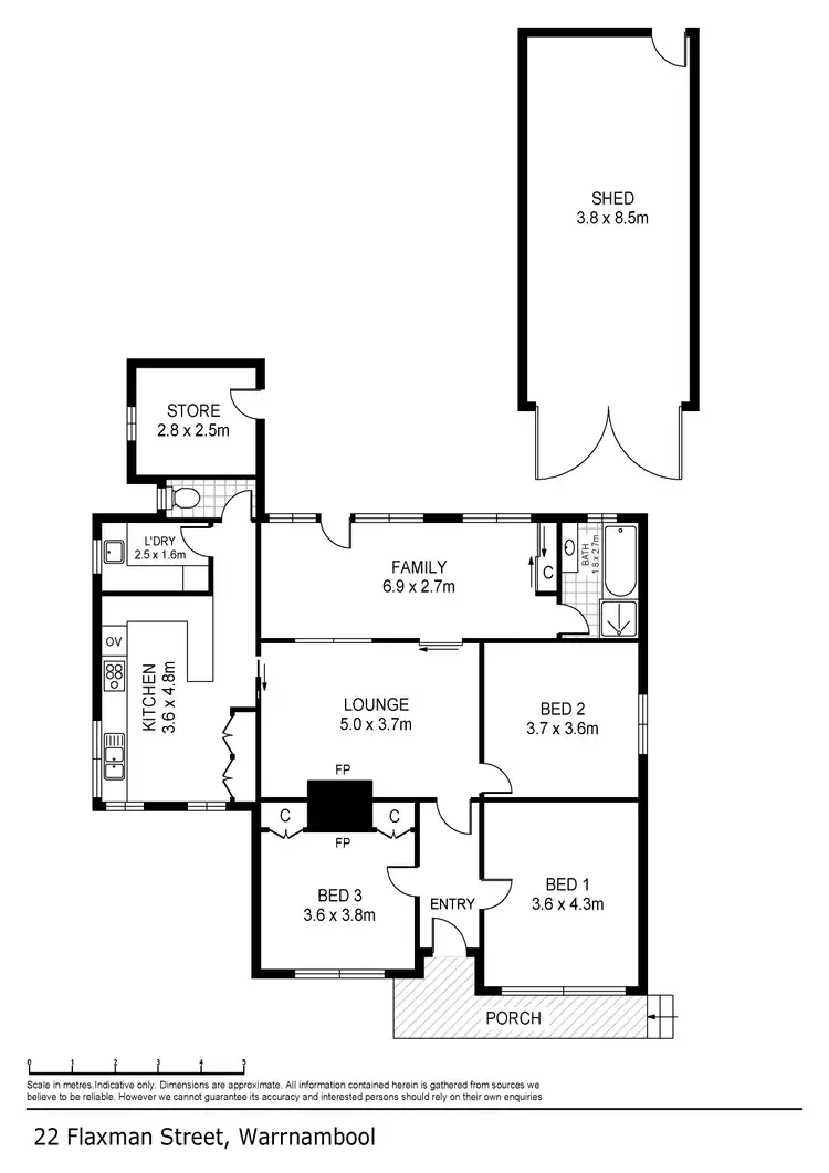 Floorplan of Homely house listing, 22 Flaxman Street, Warrnambool VIC 3280