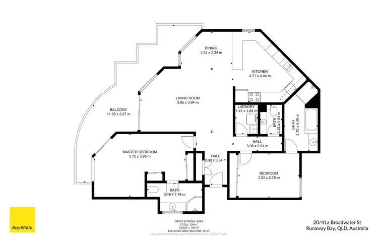 Floorplan of Homely apartment listing, 20/41A Broadwater Street, Runaway Bay QLD 4216