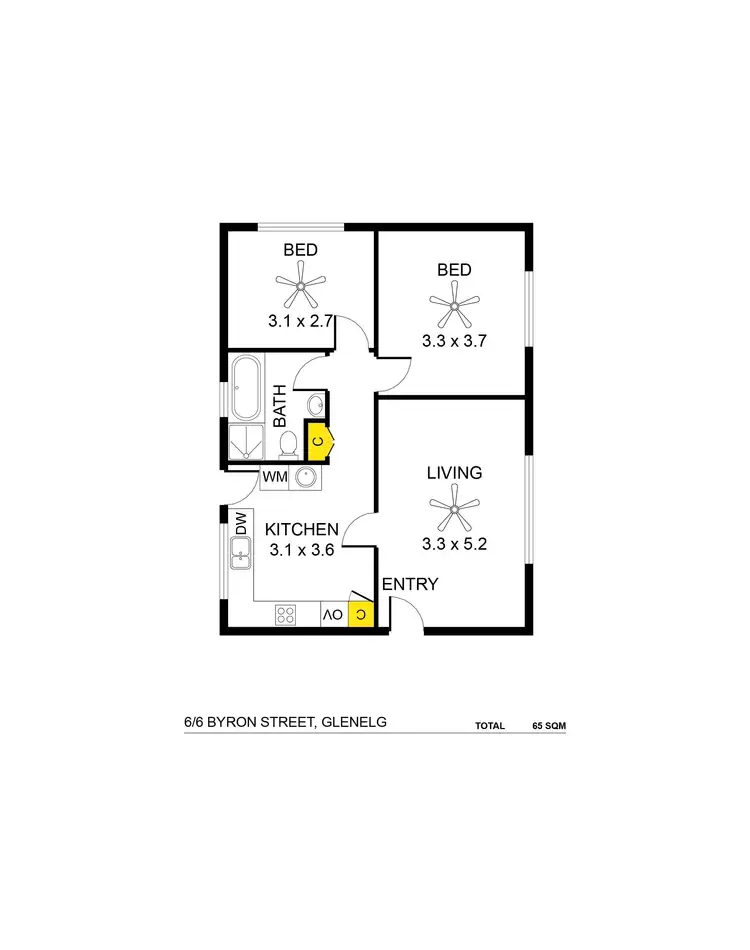 Floorplan of Homely house listing, 6/6 Byron Street, Glenelg SA 5045