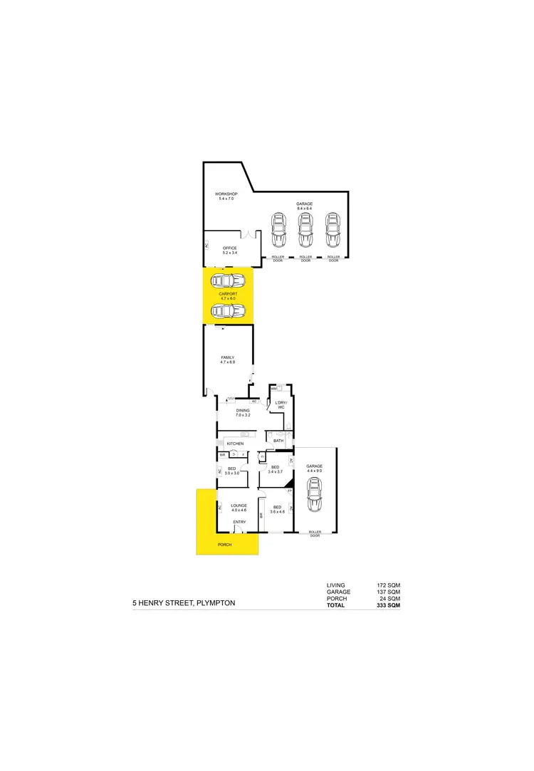 Floorplan of Homely house listing, 5 Henry Street, Plympton SA 5038