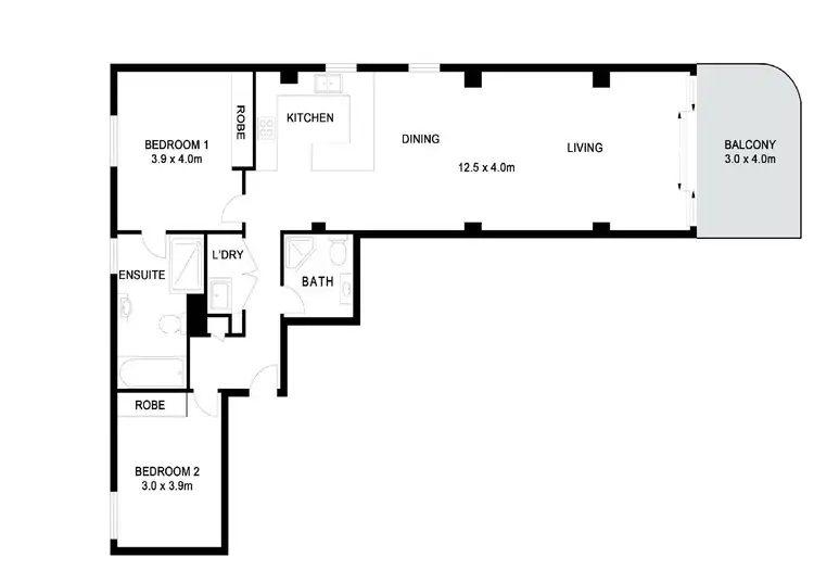 Floorplan of Homely apartment listing, 203/62-64 Foster Street, Surry Hills NSW 2010