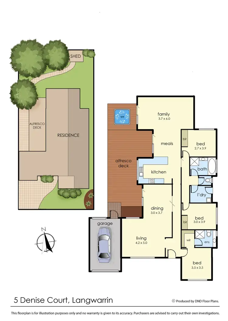 Floorplan of Homely house listing, 5 Denise Court, Langwarrin VIC 3910