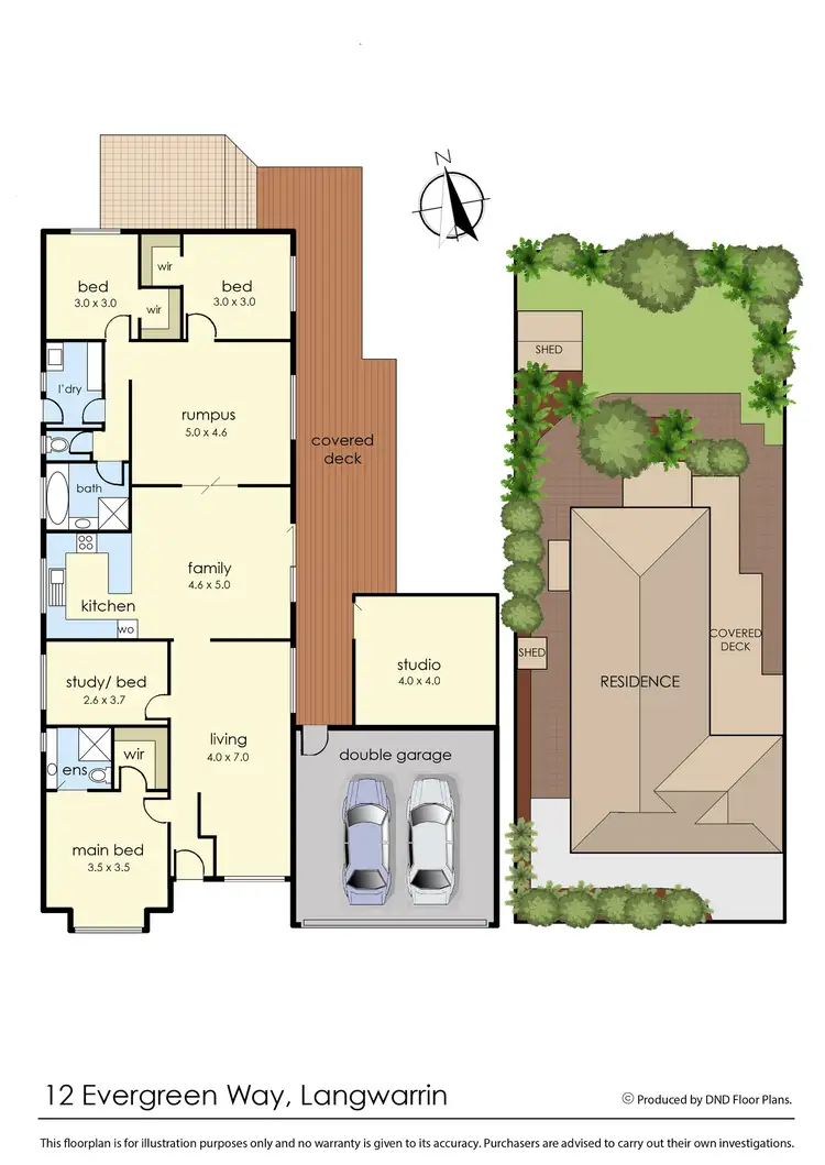 Floorplan of Homely house listing, 12 Evergreen Way, Langwarrin VIC 3910