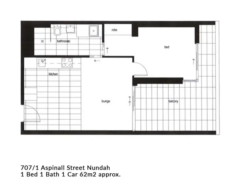 Floorplan of Homely unit listing, 707/1 Aspinall Street, Nundah QLD 4012