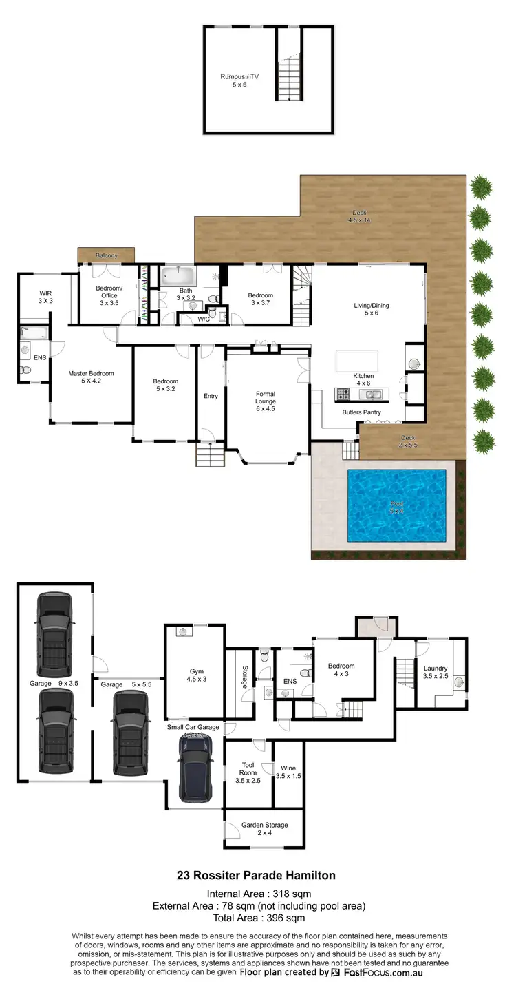 Floorplan of Homely house listing, 23 Rossiter Parade, Hamilton QLD 4007
