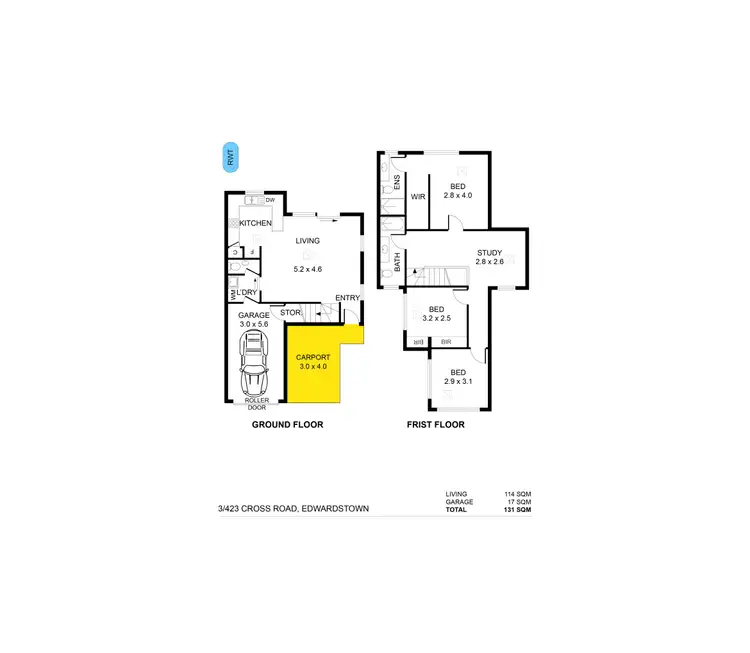 Floorplan of Homely house listing, 423B Cross Road, Edwardstown SA 5039