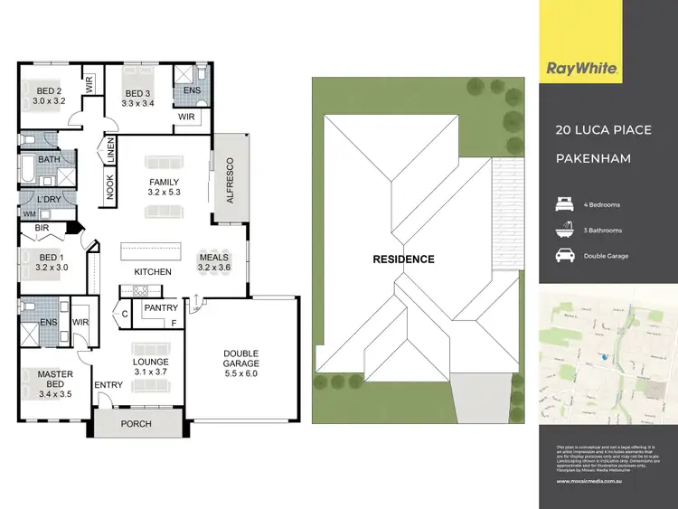 Floorplan of Homely house listing, 20 Luca Place, Pakenham VIC 3810