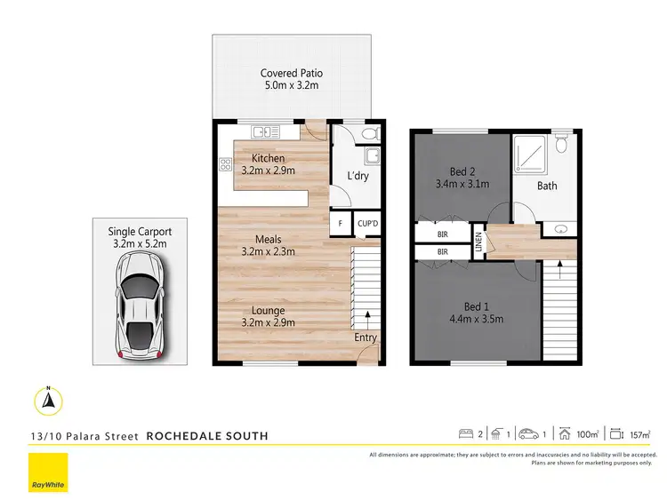 Floorplan of Homely townhouse listing, 13/10 Palara Street, Rochedale South QLD 4123