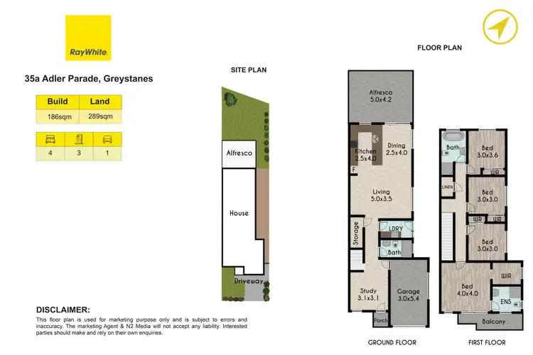 Floorplan of Homely house listing, 35A Adler Parade, Greystanes NSW 2145