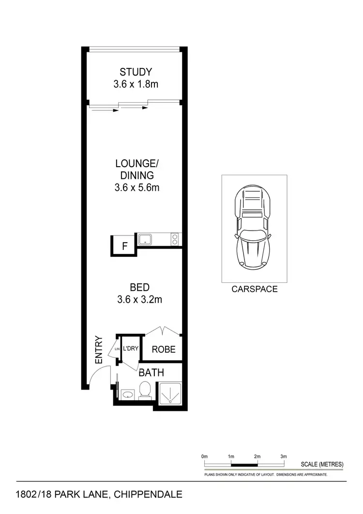 Floorplan of Homely apartment listing, 1802/18 Park Lane, Chippendale NSW 2008