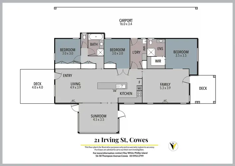 Floorplan of Homely house listing, 21 Irving Road, Cowes VIC 3922