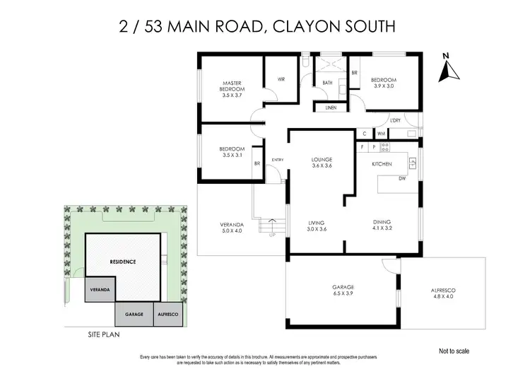 Floorplan of Homely townhouse listing, 2/53 Main Road, Clayton South VIC 3169