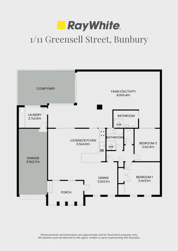 Floorplan of Homely house listing, 1/11 Greensell Street, Bunbury WA 6230