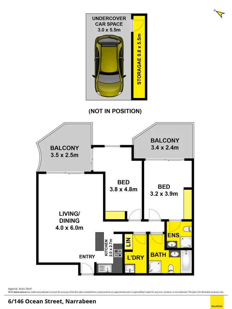 Floorplan of Homely apartment listing, 6/146 Ocean Street, Narrabeen NSW 2101