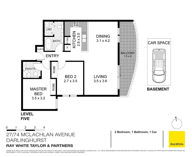 Floorplan of Homely apartment listing, 27/74 McLachlan Avenue, Darlinghurst NSW 2010