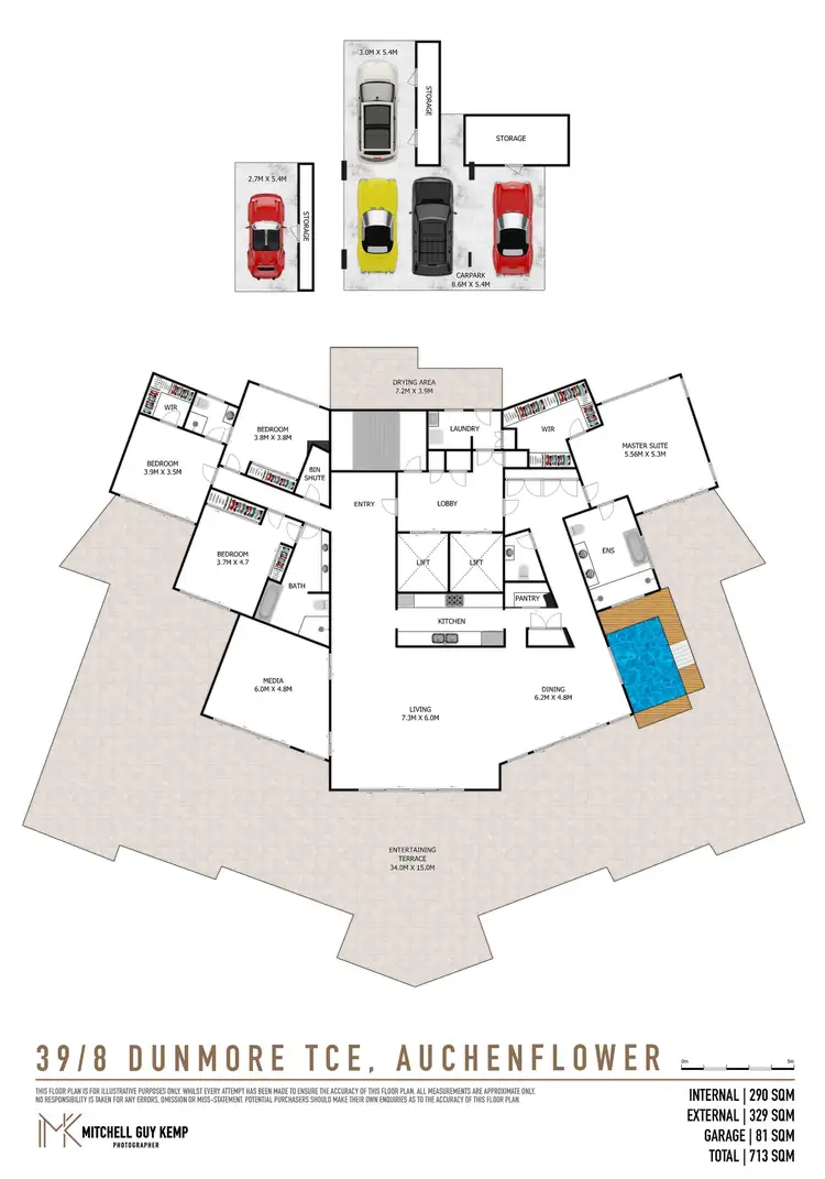 Floorplan of Homely apartment listing, 39/8 Dunmore Terrace, Auchenflower QLD 4066