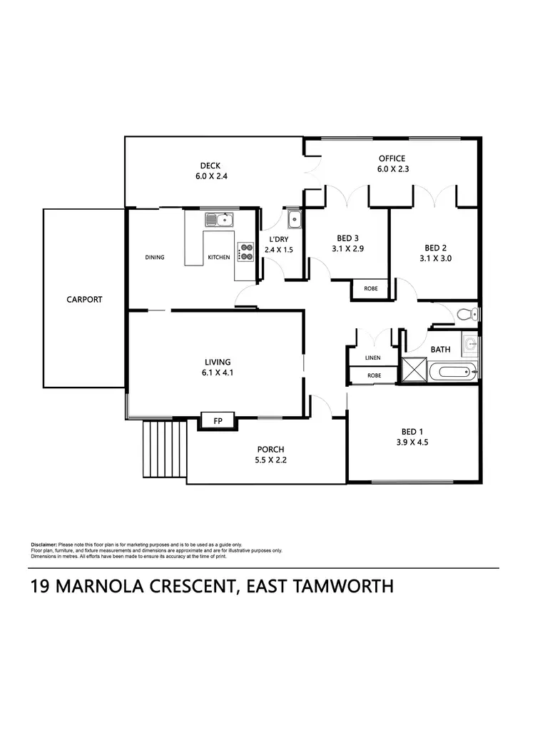 Floorplan of Homely house listing, 19 Marnola Crescent, Tamworth NSW 2340