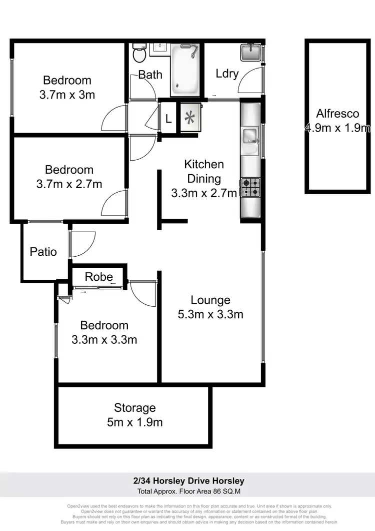 Floorplan of Homely house listing, 2/34 Horsley Drive, Horsley NSW 2530
