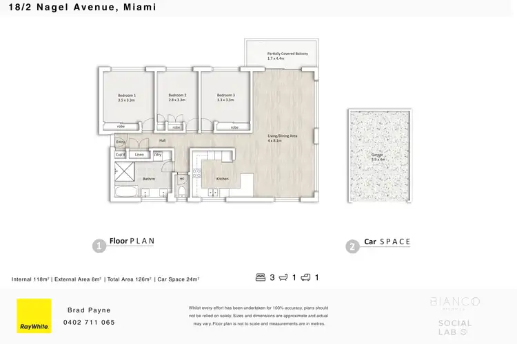 Floorplan of Homely unit listing, 18/2 Nagel Avenue, Miami QLD 4220