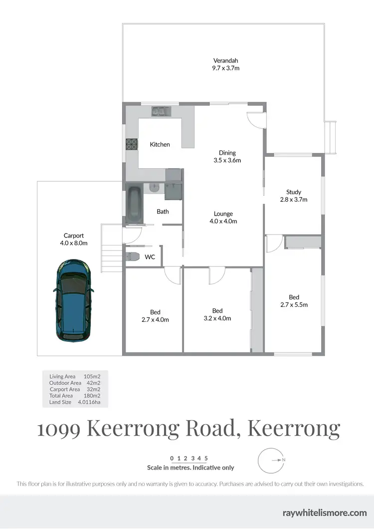 Floorplan of Homely rural property listing, 1099 Keerrong Road, Keerrong NSW 2480