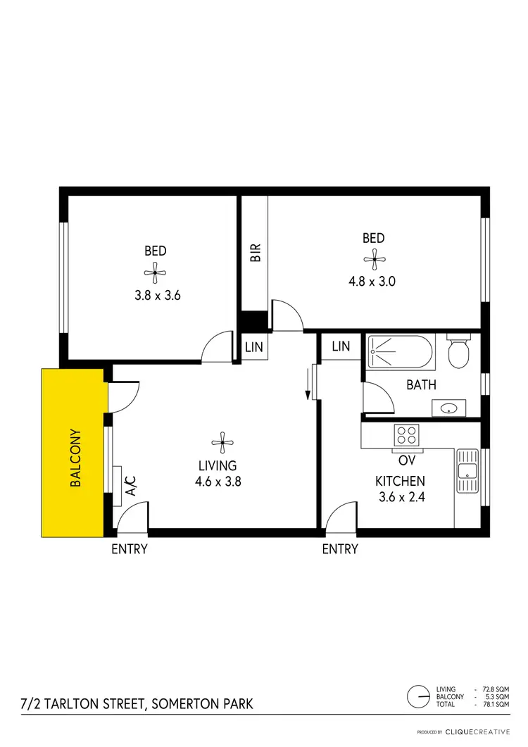 Floorplan of Homely unit listing, 7/2 Tarlton Street, Somerton Park SA 5044
