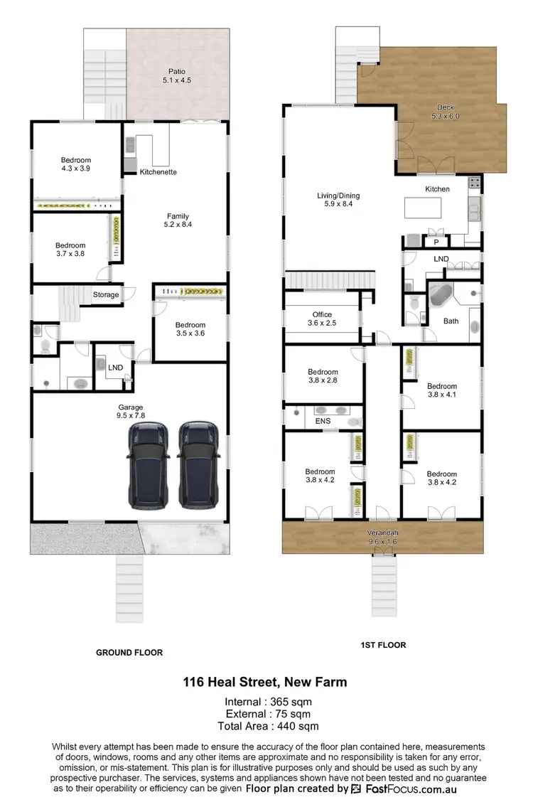 Floorplan of Homely house listing, 116 Heal Street, New Farm QLD 4005