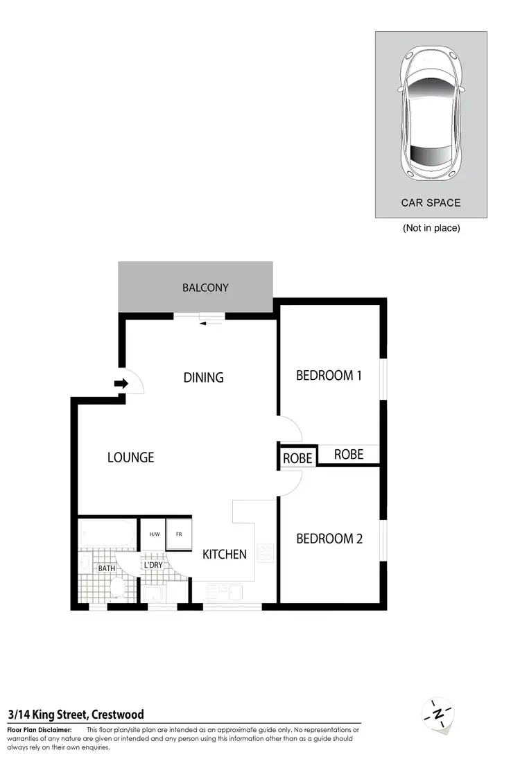 Floorplan of Homely apartment listing, 3/14 King Street, Queanbeyan NSW 2620