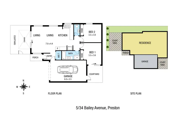 Floorplan of Homely unit listing, 5/34 Bailey Avenue, Preston VIC 3072