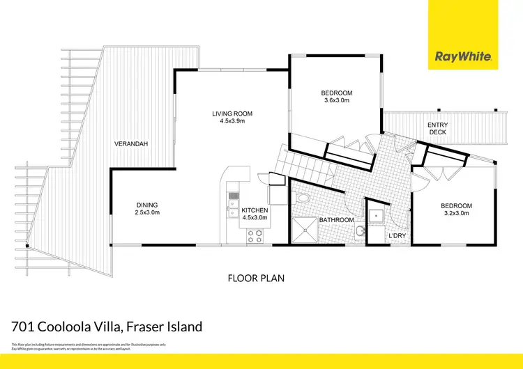 Floorplan of Homely villa listing, 701 Cooloola Villa, Kingfisher Bay Village, Fraser Island QLD 4581