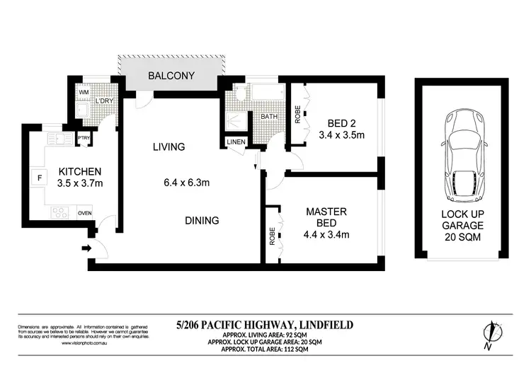 Floorplan of Homely apartment listing, 5/206 Pacific Highway, Lindfield NSW 2070