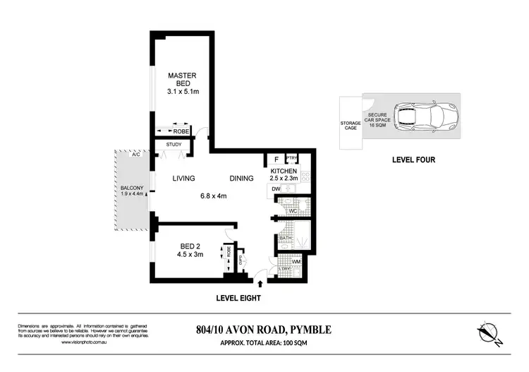 Floorplan of Homely apartment listing, 804/10 Avon Road, Pymble NSW 2073