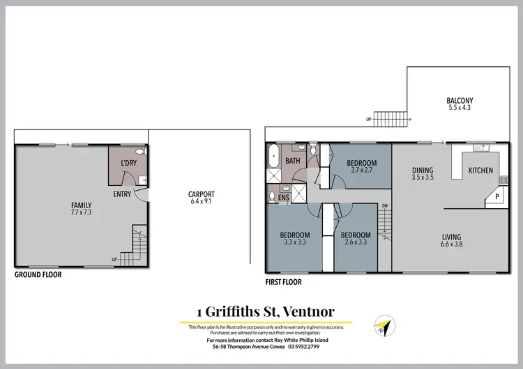 Floorplan of Homely house listing, 1 Griffiths Street, Ventnor VIC 3922