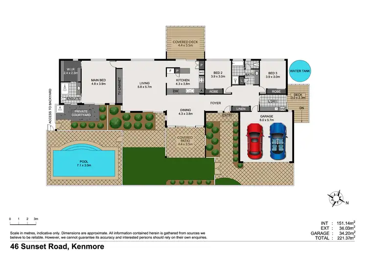 Floorplan of Homely house listing, 46 Sunset Road, Kenmore QLD 4069