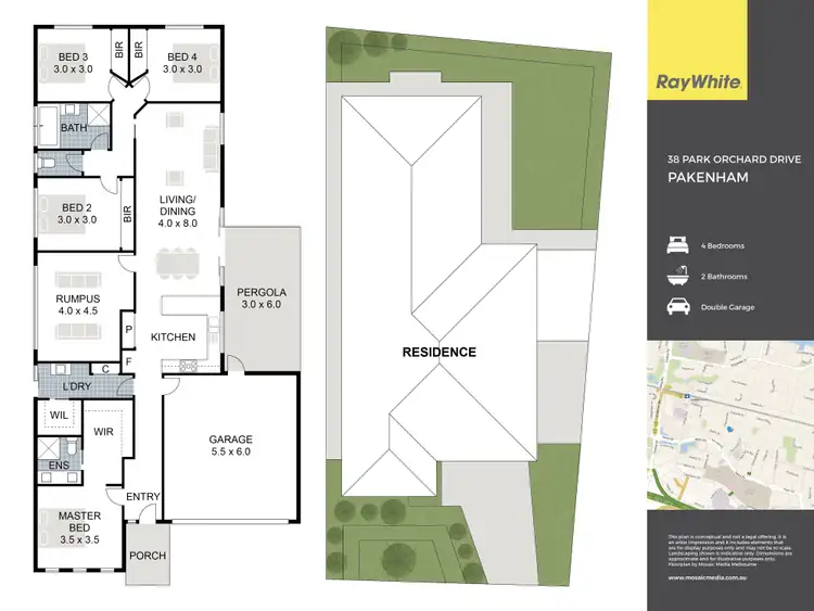 Floorplan of Homely house listing, 38 Park Orchard Drive, Pakenham VIC 3810