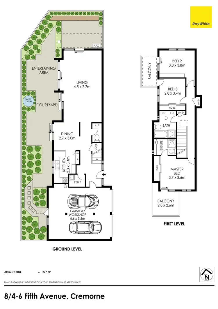 Floorplan of Homely townhouse listing, 8/4-6 Fifth Avenue, Cremorne NSW 2090